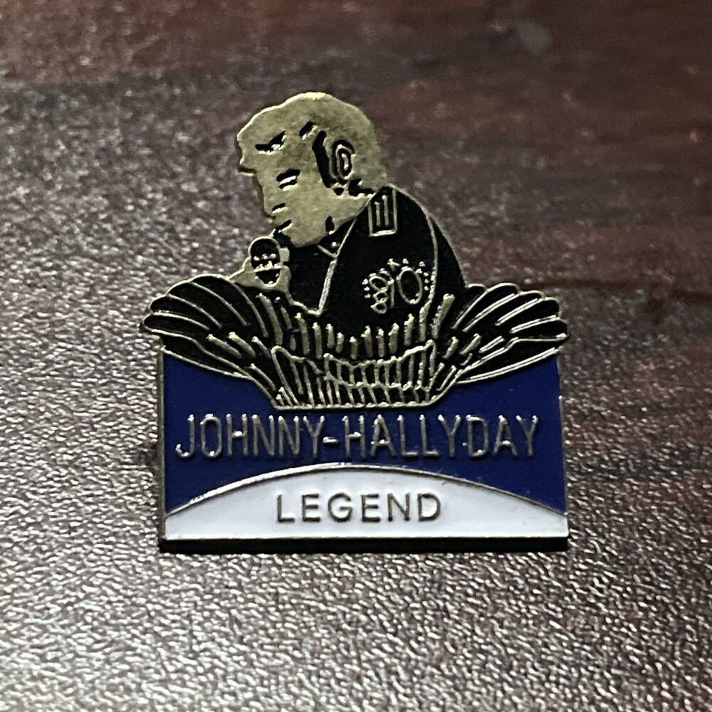 Johnny Hallyday French Rock‎ & Roll Singer Music Legend Lapel Hat Pin